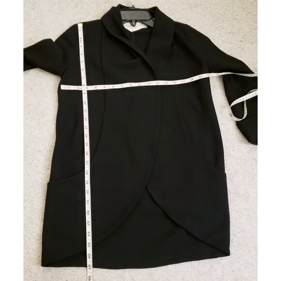 Wilfred Chevalier Black Open Front Cardigan Jacket Pockets Size 0 EUC - Picture 9 of 10